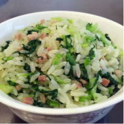 Fried Rice with Diced Salted Pork and Veggies 咸肉菜饭